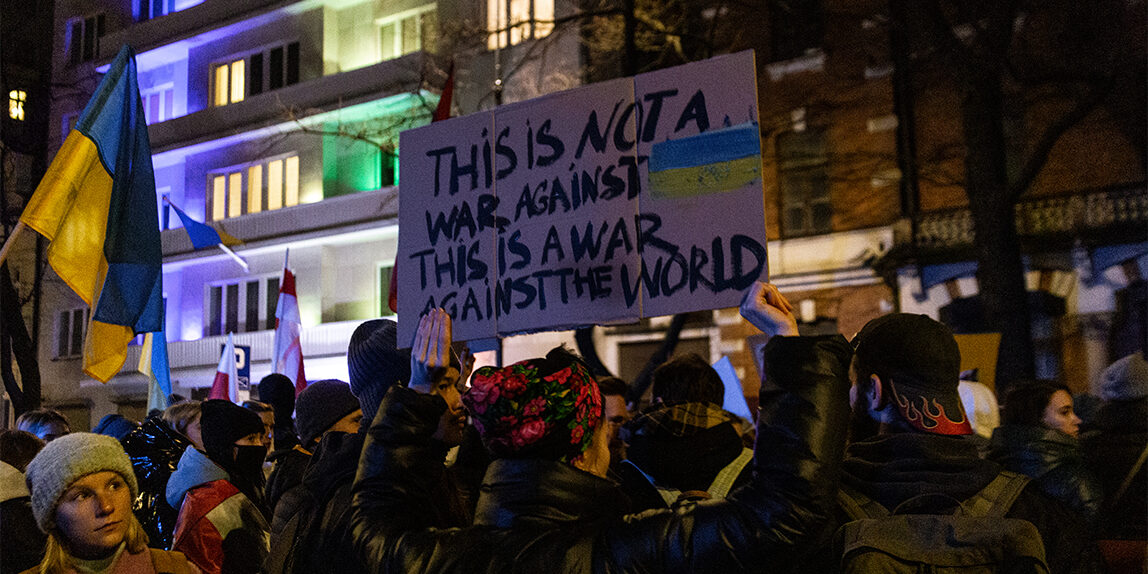 Solidarni z Ukrainą - manifestacja w Warszawie