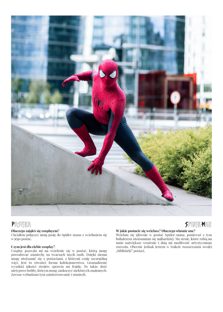Fotograficzny projekt o cosplayerach. Portret Spidermana